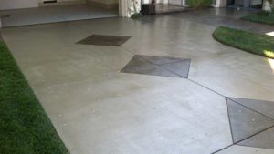 after overlaying concrete driveway