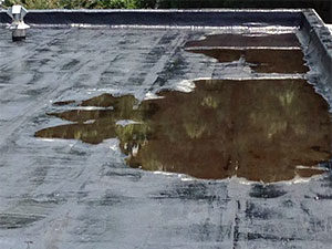stop water ponding on a flat roof