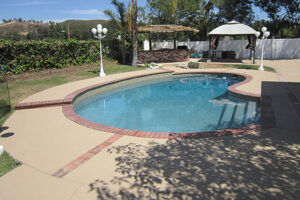 residential pool deck concrete resurfaced